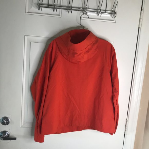 Everlane Women's Cropped City Anorak Rain Jacket Orange ~ Size S - Picture 5 of 8